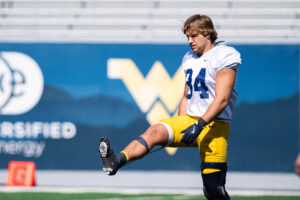 WVU Zac Alley figuring out positions in deep linebacker room